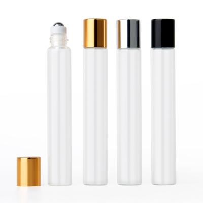 China Personal Care 10ml Mini Essential Oil Bottle Roll on Perfume Bottle Glass Ball Roller Essential Oil Bottles for sale