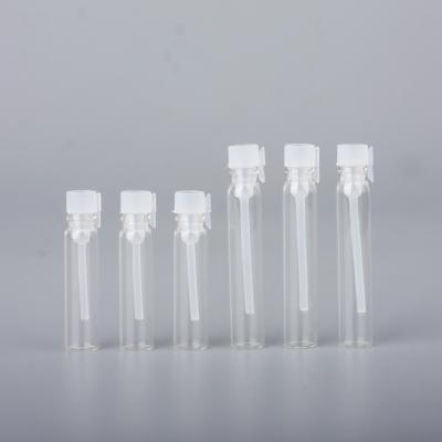 China Personal Care MINI Popular 1ml 2ml Vial Bottle Perfume Sample Sample Paper Holder Custom Printing Clear Glass Cards for sale