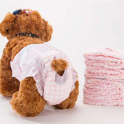 China Stocked Disposable Dog Pants Wholesale Absorbent Leak Proof Comfortable Cloth Dog Pet Puppy Female Diaper for sale