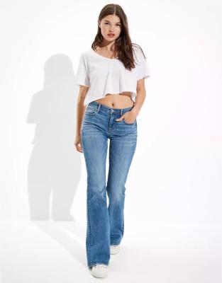 China 2022 SUMMER RISING GOOD QUALITY FULL CASUAL FLY BUTTON ZIP DRY QUICK DRY LOW ARRIVAL FLRAES WOMEN JEANS NARROWER for sale