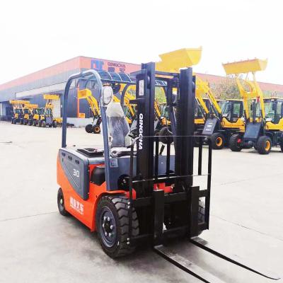 China Construction Material Shops Sale Price New Mini Four Wheel Electric Forklift Truck 2ton 3ton Reach Mast Battery Side Shift Forklift for sale