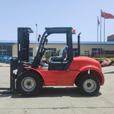 China Qingcha 2ton 2.5Ton 3 Ton 5 Ton Off Road Diesel Forklift 4WD Building Material Stores 3.5 Ton All Four Wheel Drive 2.5 Ton Rough Terrain Forklift for sale