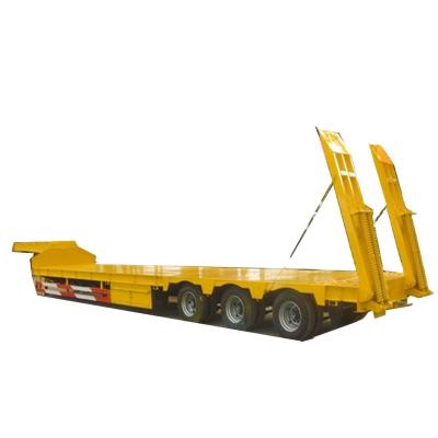 China 2022 steel 3 axle low flat semi trailer, beautiful vehicle, stable transportation. for sale