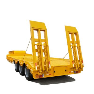 China The truck trailer the hot selling model of 2022 is a triaxle low flat semi trailer with excellent quality for sale