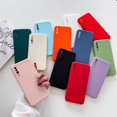 China Shockproof Straight Edge Cube TPU Case For Apple Case Liquid Silicon Soft Phone Case Cover With Microfiber Flannel For infinix smart6 for sale