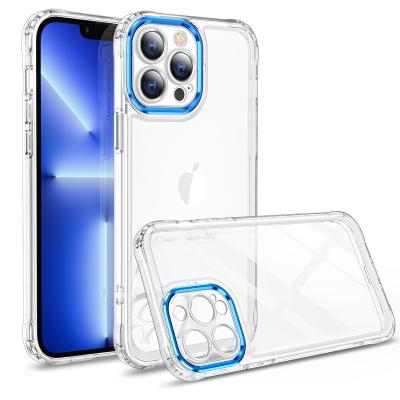 China Clear Shockproof Phone Case For iPhone XR 2.0mm Mini Mobile Phone Cover TPU+PC Case For iPhone 13 12 Printing Custom Transparent Case for sale