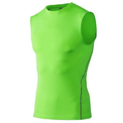 China Anti-Static Men's Compression Tights Gym Tank Top Sport Shirt Sportswear Quick Dry Sleeveless Tee New Cool Hot Sale Running Vest for sale