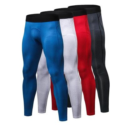 China NEW Anti-Static Men Running Pants For Sports Tight Workout Sports Training Pants Elastic Fitness Gym Clothing Jogging Traouser Men's Gaiters for sale