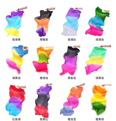 China Sets Mix Colors Many Sizes Belly Dance Props Silk Belly Dance Fan Veil for sale