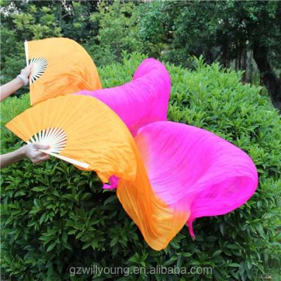 China Real New Colors Silk Fan Veils Belly Dance Fan Veils, Silk Belly Dance Fan Veils for sale