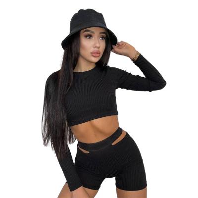 China Wholesale QUICK DRY Cotton Unisex Tracksuit Sweatsuit Women Custom Logo Fitness Sportswear Crop Top Joggers Fits Wear Exercising Set for sale