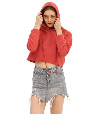 China QUICK DRY Women's Sport Single Sleeve Crop Top Hoodie Cropped Hoodie Long Pullover for sale