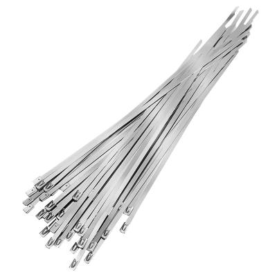 China Durable 304 Stainless Steel Metal Cable Ties With Strong Head And Tail zu verkaufen