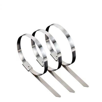 China Self Lock Stainless Steel Cable Tie 4x100mm  Flame Retardant for sale