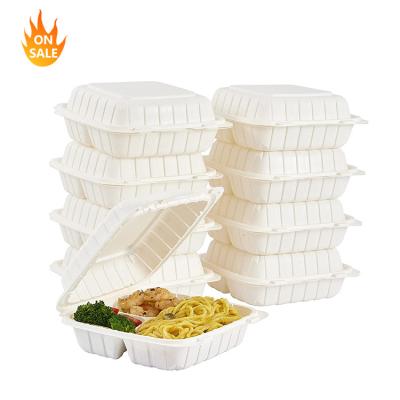 China BIODEGRADABLE Biodegradable Food Boxes Sugarcane Bagasse Food Containers For Going Out for sale