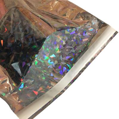 China Wholesale POLY Resealable Poly Mailing Bags 10x13 Decorative Silver Holographic Advertisements Poly Mailers for sale