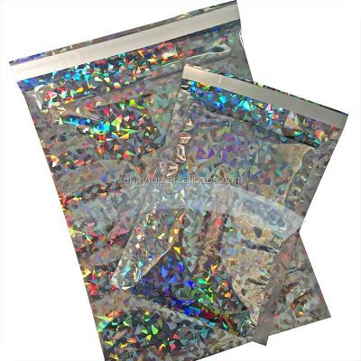 China Wholesale Disposable Holographic Mailer Bag 10 x Standard Sizes Poly Holographic Mailer Bag 13 for sale