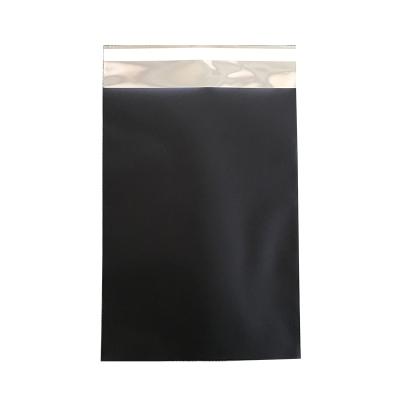 China Business& Shopping Black Poly Mailers 6x9 , C5 Size , Wholesale Mailers Metallic Black Poly Envelopes Mailing Bags for sale