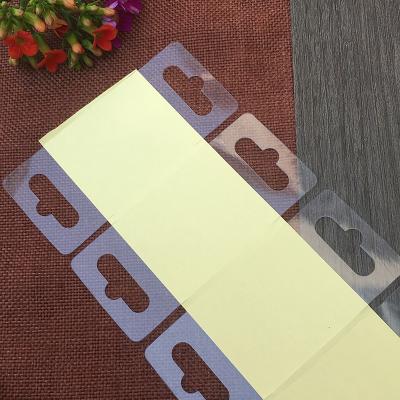 China PVC Adhesive Plastic Hang Tag With Euro Hole for sale