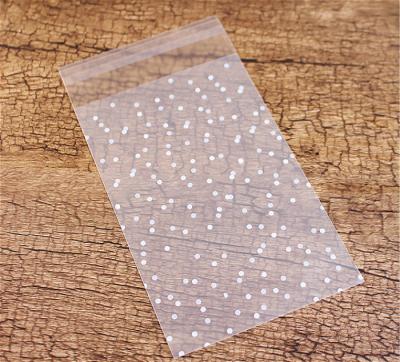 China 1000pcs/lot Gift Translucent Dots Plastic Cookie Packaging Bags 10x15 Self Adhesive Cupcake Packaging Bags Free Shipping for sale