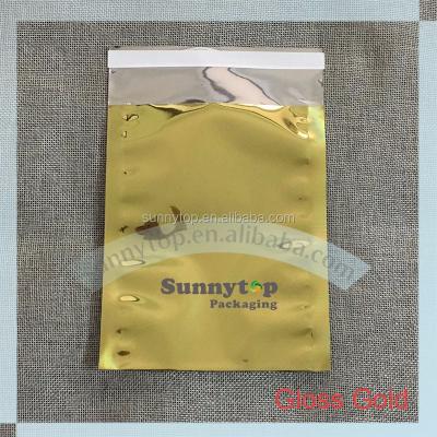 China Size And Printing Gold Foil Resealable Bag Disposable Custom Foil Mailer Bags for sale