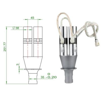 China Lingke 20kHz 2600W Ultrasonic Welding Machine and Plastic Booster Welder Ultrasonic Transducer for sale