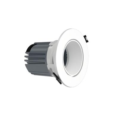 China Warehouse Recessed Round 9W Dimmable Ceiling Lighting Tiltable Embedded Gimbal LED Adjustable Mounting Downlight for sale