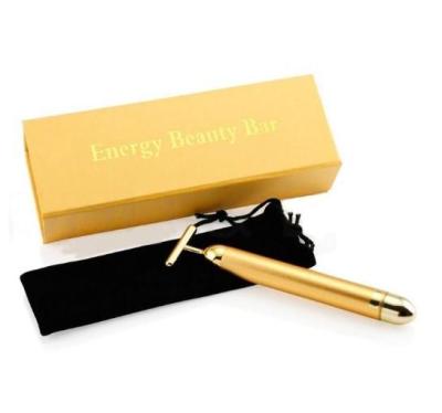 China Peel Tighten Drop Shipping Vibration Gold Facial Face Energy Stick Machine 24K Gold Facial Beauty Bar for sale