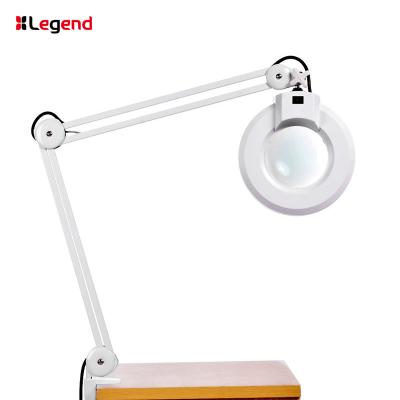 China Deep Hydration Led Desk Lamp With Magnifying Led Lamp Removable Magnifying Magnifying Lamp for sale