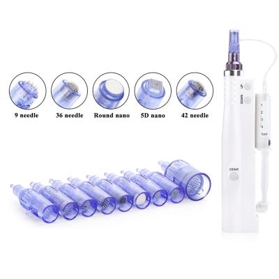 China Good Quality Mini Mesotherapy Needles Injection Gun Wrinkle Remover 9/12/24/36/42 PINS/Nano Face Whitening Meso Gun Dermapen Mesotherapy Needles for sale