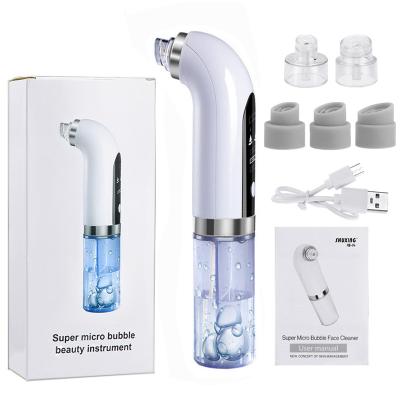 China Small Bubble Acne Treatment Blackhead Remover USB Water Cycle Pore Acne Pimple Pimple Removal Electric Rechargeable Vacuum Suction Facial Cleaner Tool for sale