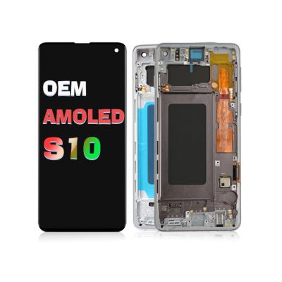 China For Sam Sung S10 Repair Factory Direct Sales OEM AMOLED Screen For Sam Sung Galaxy S10 With Frame LCD Display Touch Screen Replacement for sale