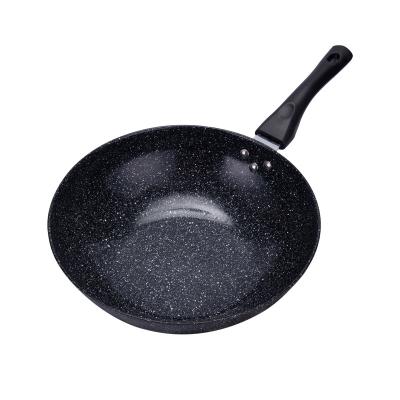 China Sustainable general use cooking Maifan stone non stick wok for gas and induction cooker for sale