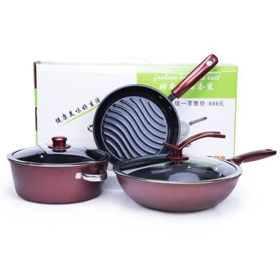 China Factory Direct Sales Viable Non Stick Cooking Pot Non Stick Kitchenware Cookware Sets for sale