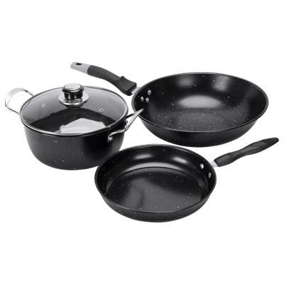 China Factory Direct Sales Kitchen Carbon Steel Sustainable Frying Pan Cookware Sets Nonstick for sale