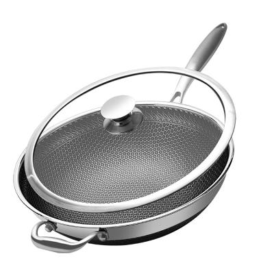 China Factory Direct Sales Sustainable High Quality Chinese Professional Stainless Steel Cooking Wok for sale