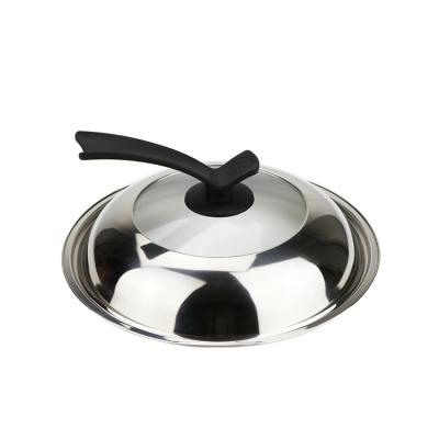 China New Type Viable Universal Top Sale Cast Iron Pan Fry Pan Glass And Stainless Steel Lid Cover for sale