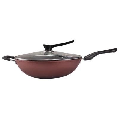 China Factory Direct Sales Viable General Use Maifan Stone Coating Steel Wok Pan Non-Stick Woks for sale