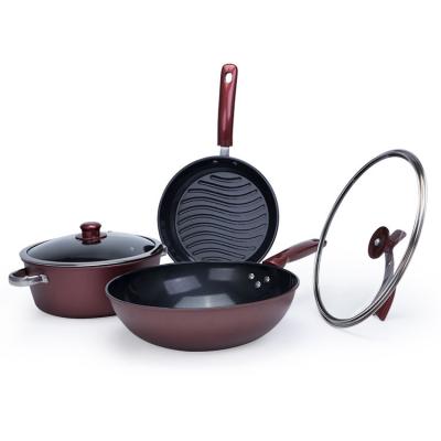 China Factory Direct Sales Kitchen Non Stick Sustainable Pot Non Stick Cookware Sets for sale