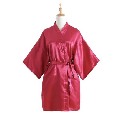 China Silk Women Wedding Solid QUICK DRY Long Satin Robes Kimono Robe Pajamas Bride Bridesmaid Maxi Robes for sale