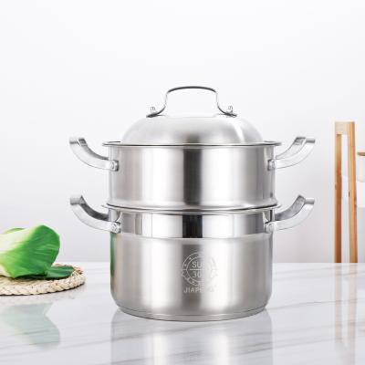 China Viable Decor Wholesale Metal 304 Stock Steamer Pot Stainless Steel Induction Cookware Instant Pot Boiling Pot for sale