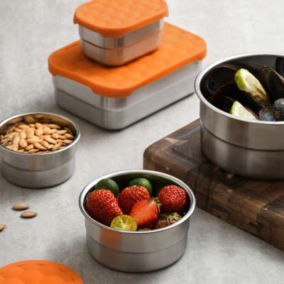 China Stainless Steel Eco-Friendly Air Metal Box Freshness Preservation School Office Bento Food Storage Kids Lunch Box Tight Set for sale