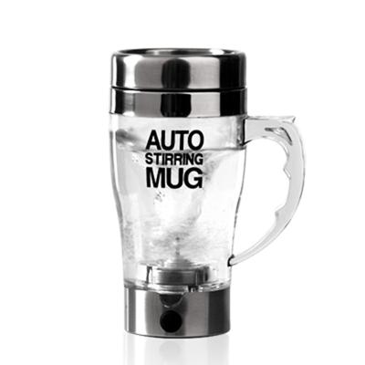 China WITH LID Customized Individual Logo Coffee Mixing Cup Auto Stirring Mug Stainless Steel Coffee Milk Mixing Mug With Handle for sale