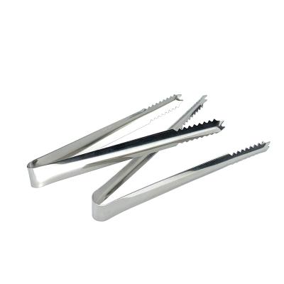 China Mini Ice Tongs 201 Stainless Steel Cheap Viable Metal Small Bar for sale