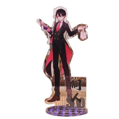 China Promotion Gift Factory Wholesale High Quality Transparent Acrylic Combination Key Chain Anime Vertical Charm for sale