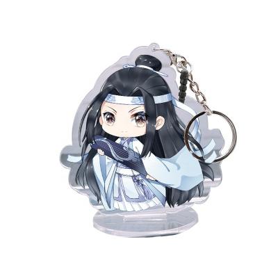 China Promotion Gift Custom Acrylic Holographic Holder Up Promotional Gift Printing Key Chain Epoxy Classic Anime Custom Logo Acrylic Keychain Charm for sale