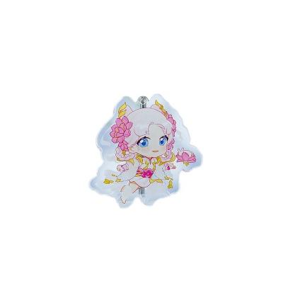 China Wholesale Customized Plastic Manufacturers Custom Logo Cartoon Game Character Transparent Printed Acrylic Double Key Chain for sale