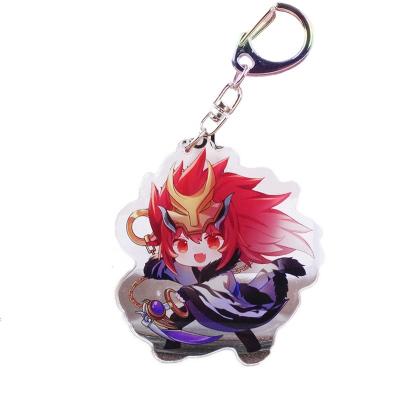 China Factory Customized Transparent White Anime Cartoon Game Plastic Printing Cute Character Acrylic Standing Sign Key Chain for sale