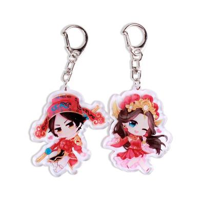 China Promotional Plastic Keychain Manufacturer, Wholesale Holographic Anime Printed Acrylic Key Chain, Promotional Custom Key Chain for sale