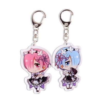 China Custom acrylic plastic key chain makers keychain kawaii anime cartoon cute anime plastic cute keychain game makers for sale